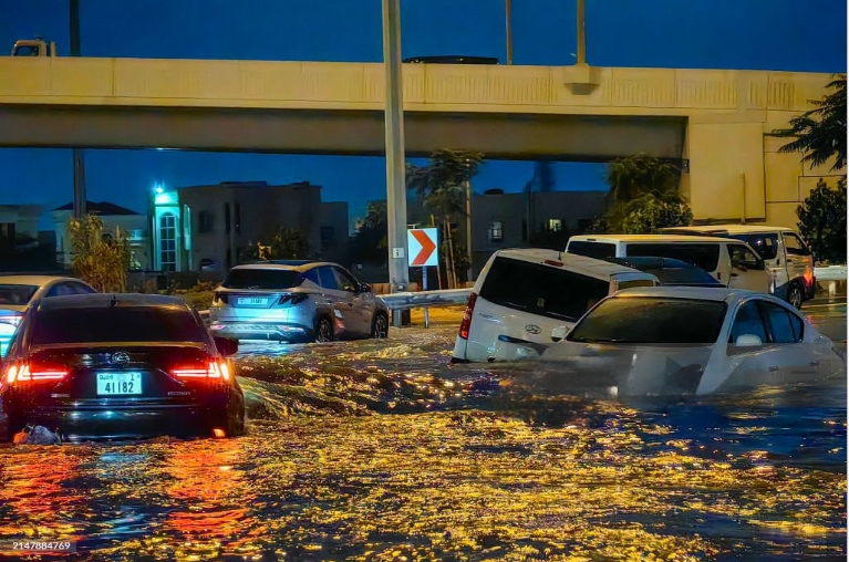 rain in Dubai car repair shop Dubai